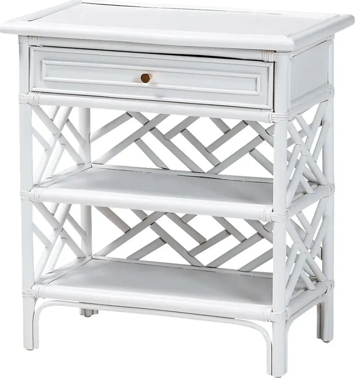 Hogpoly White Nightstand