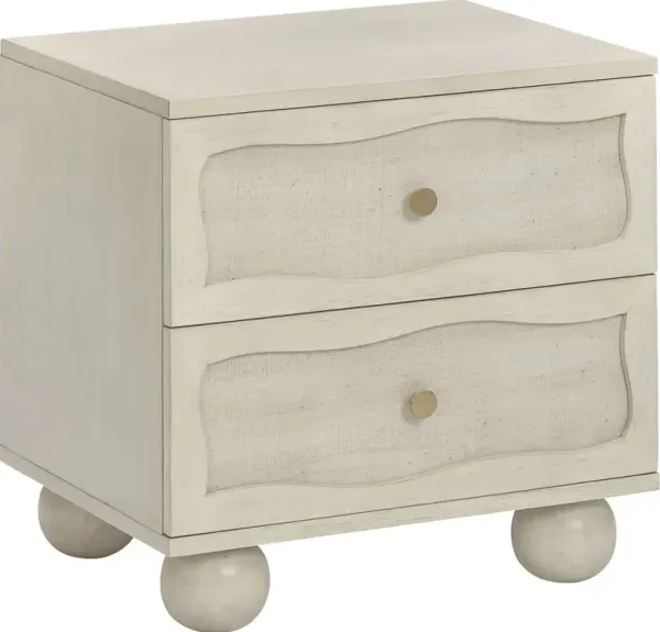 Beakay Off-White Nightstand