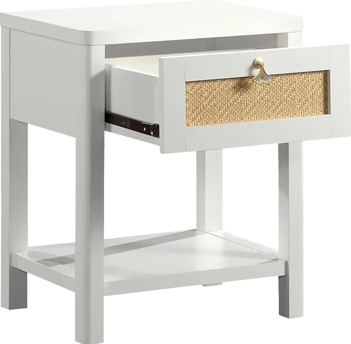 Tigerbank White Nightstand