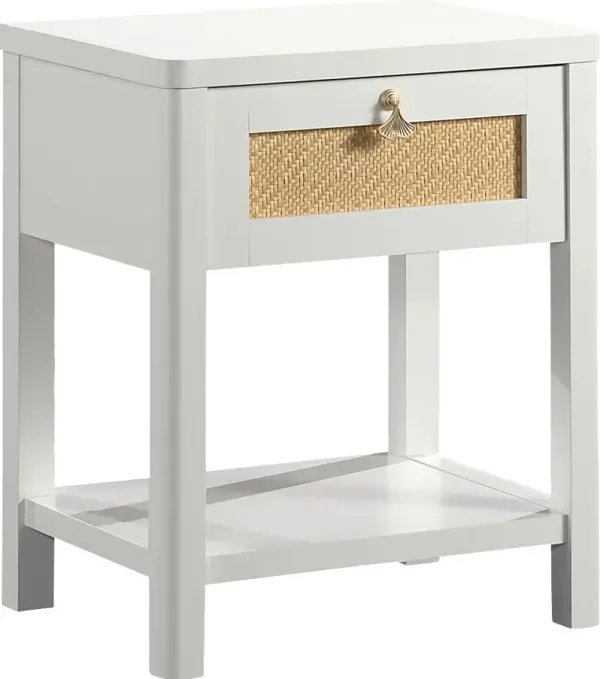 Tigerbank White Nightstand