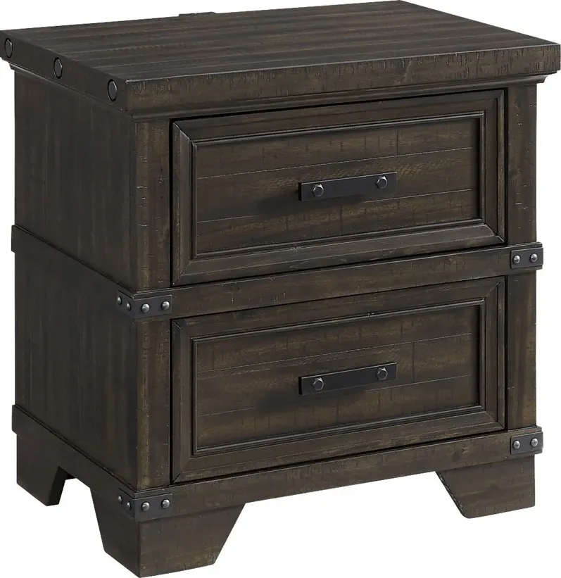 Prunera Gray Nightstand