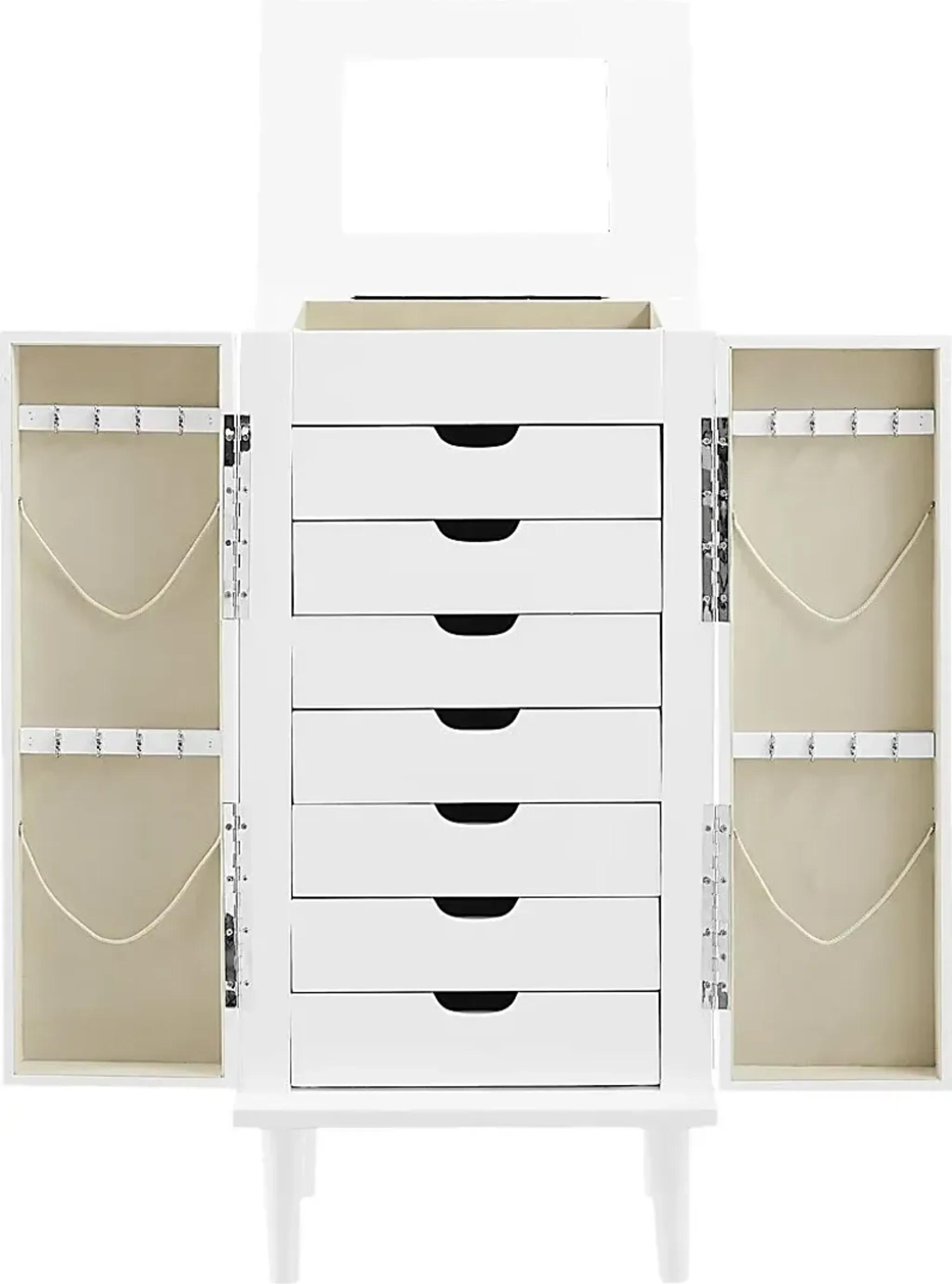 Suari White Jewelry Armoire | Furniture.com