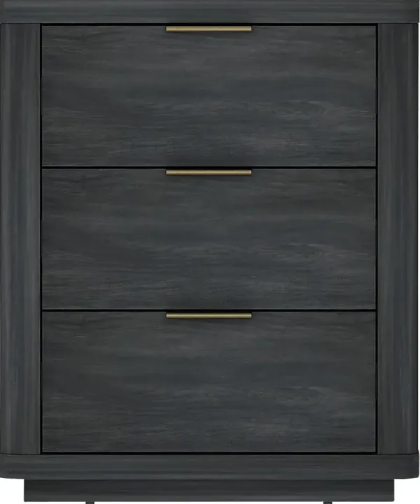 Golddale IV Charcoal Gray Nightstand