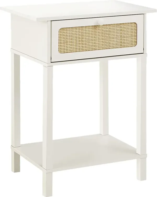 Gembat White Nightstand