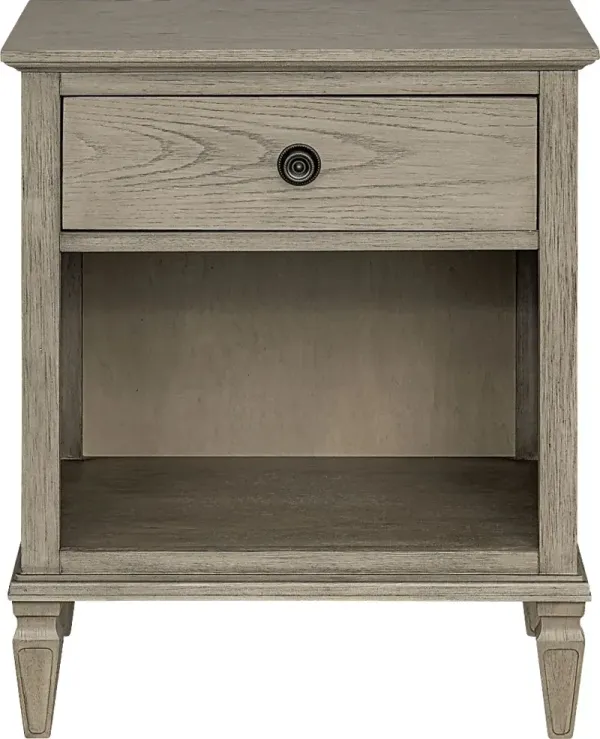 Iceway II Gray Nightstand