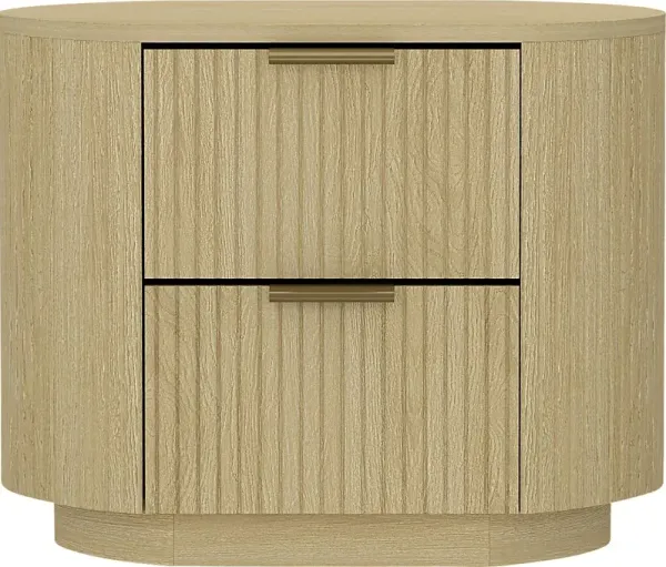 Crowpaw Brown and Gold Nightstand