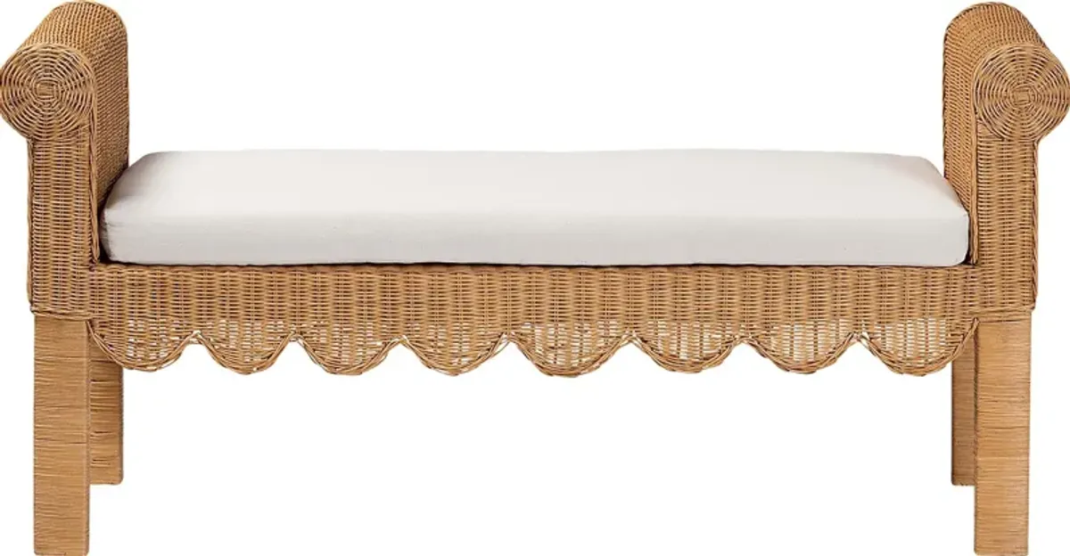 Moonbite Brown Accent Bench