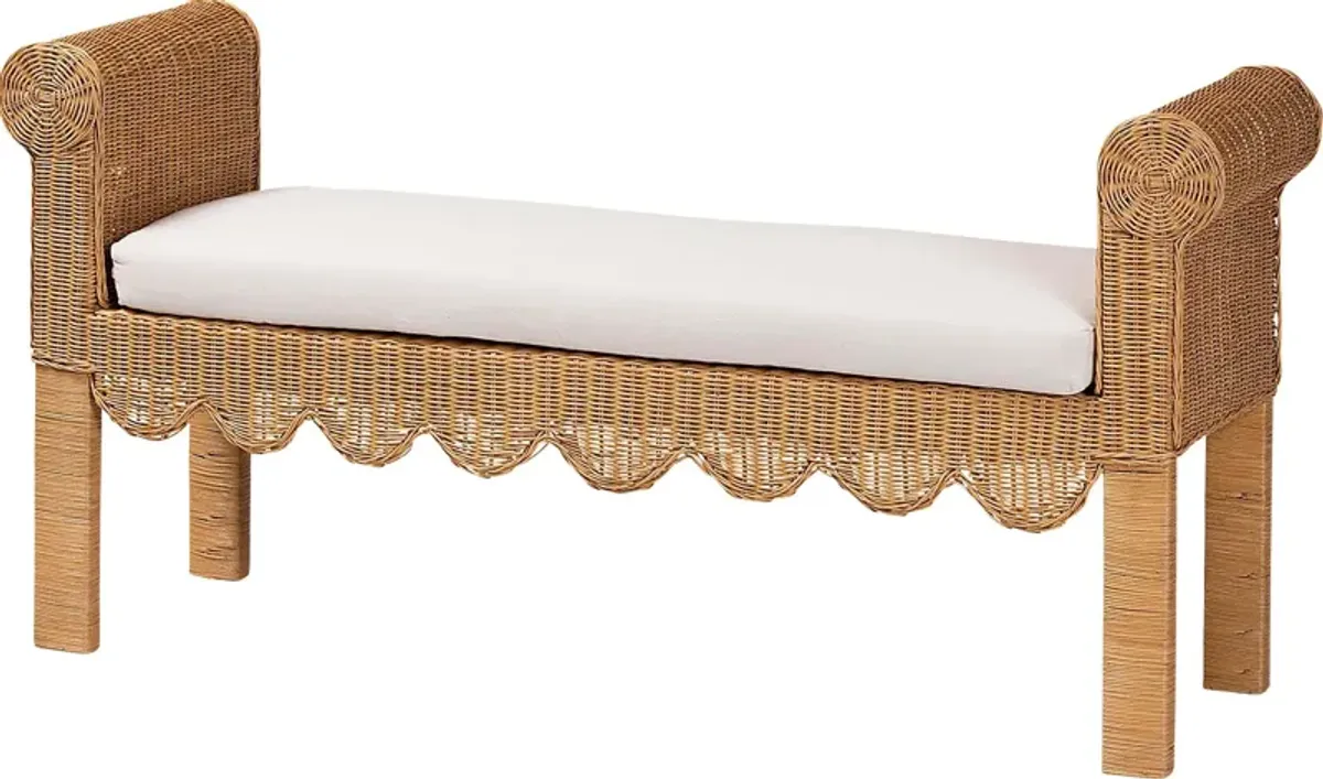 Moonbite Brown Accent Bench