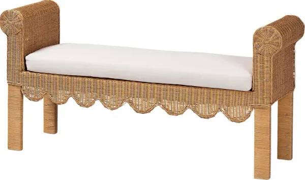 Moonbite Brown Accent Bench