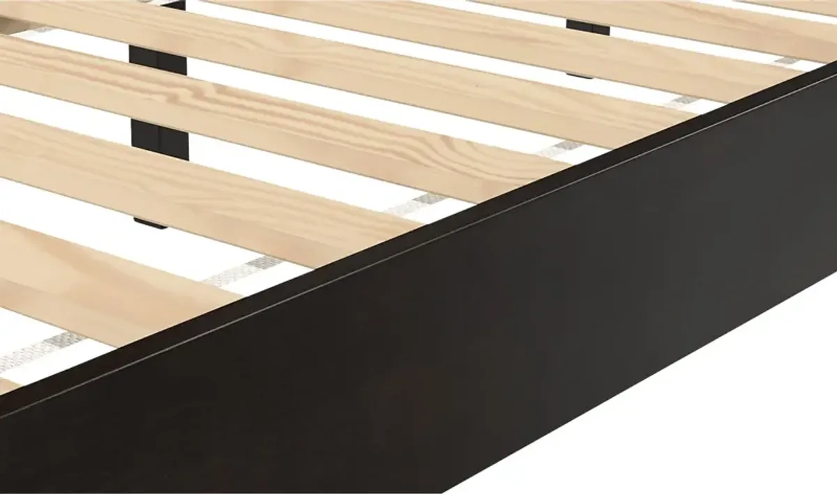 Bonariden Black Queen Platform Bed