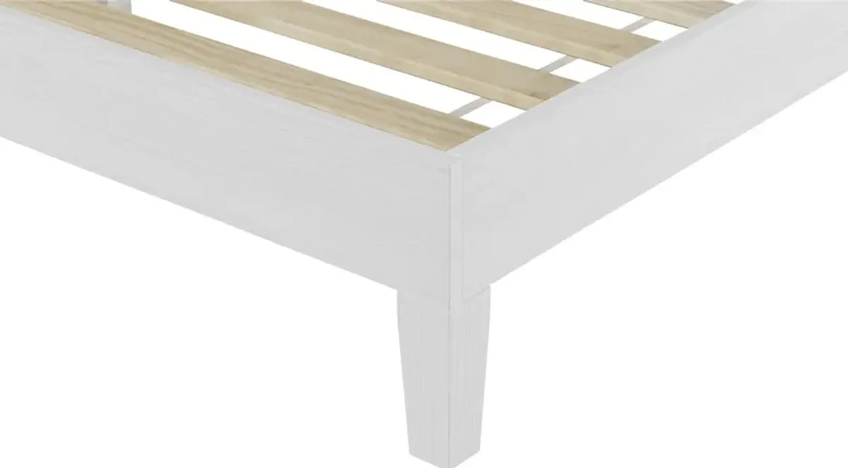 Bonariden White Queen Platform Bed