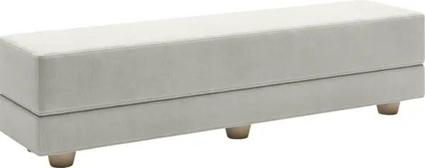 Casila Light Gray Twin Bed Bench