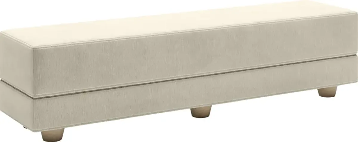 Casila Ivory Twin Bed Bench