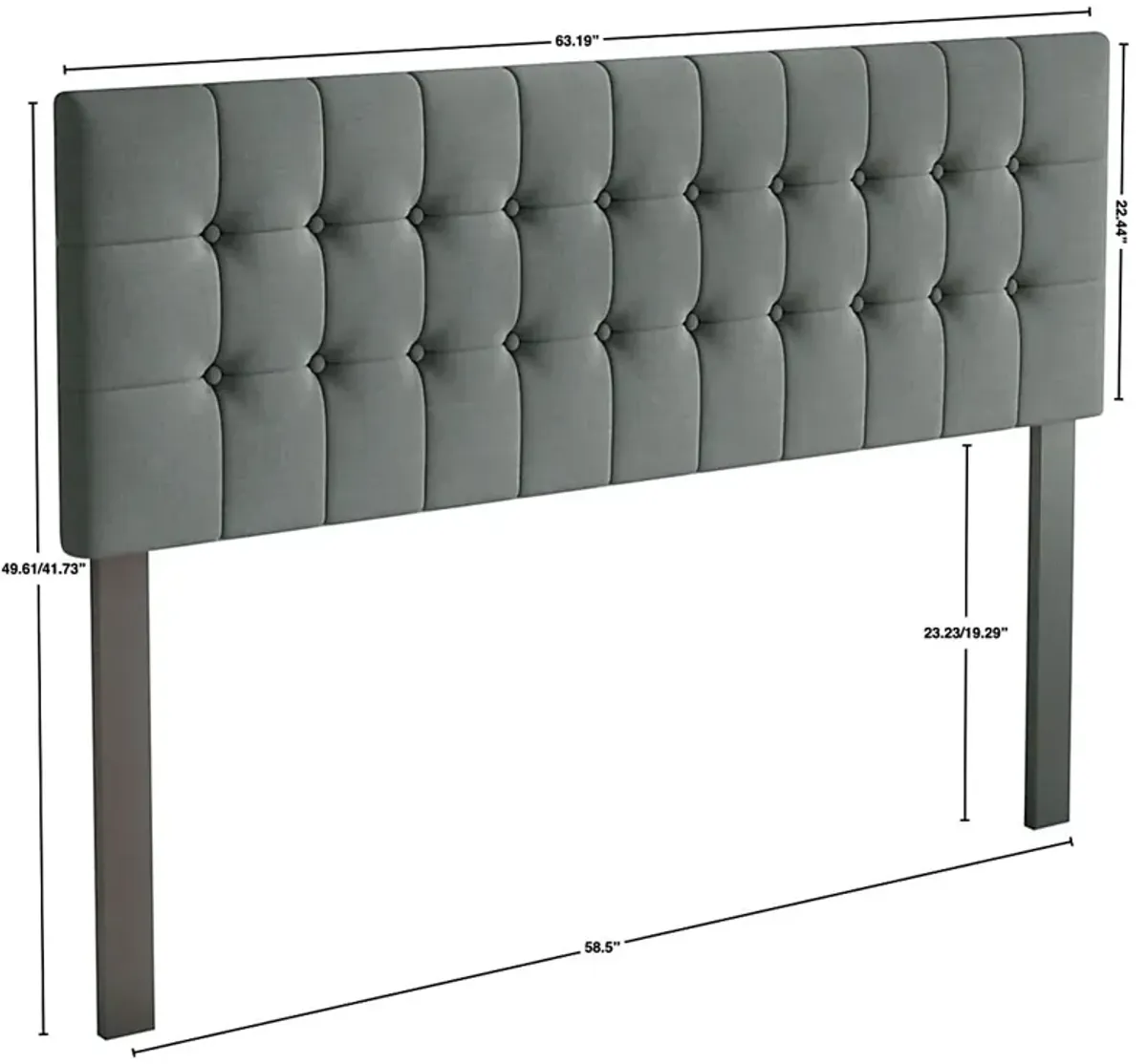 Waylon Gray Queen Headboard