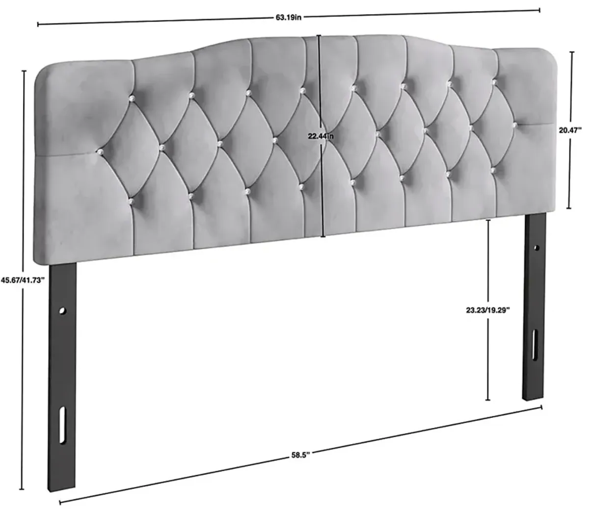 Grissom Silver Queen Headboard