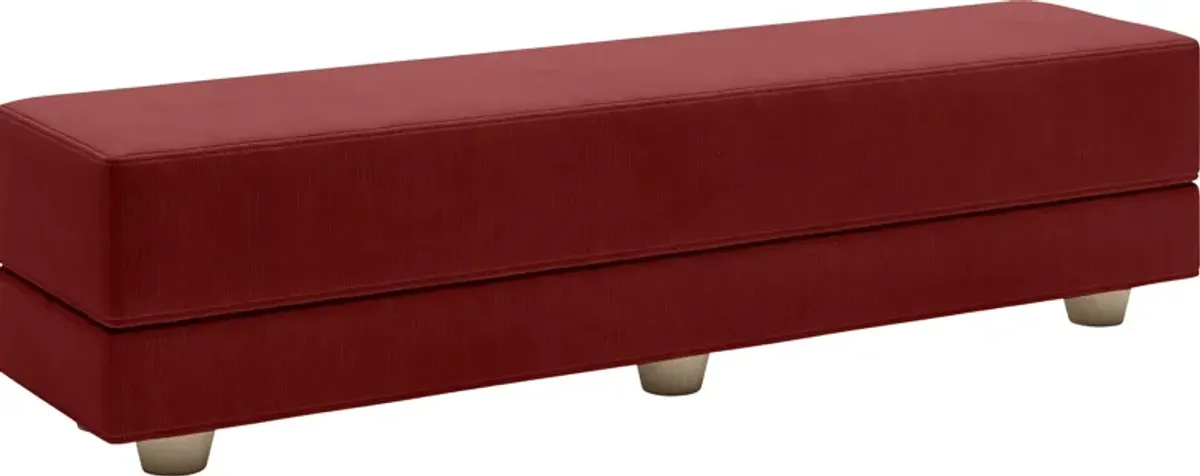 Casila Red Twin Bed Bench
