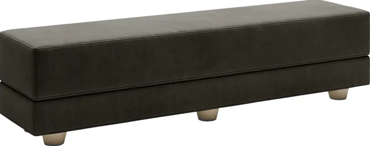 Casila Charcoal Twin Bed Bench