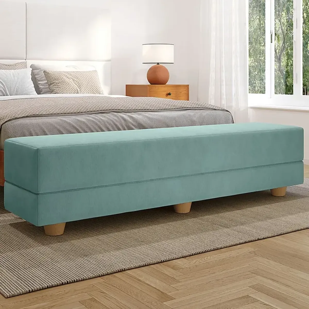 Casila Turquoise Twin Bed Bench