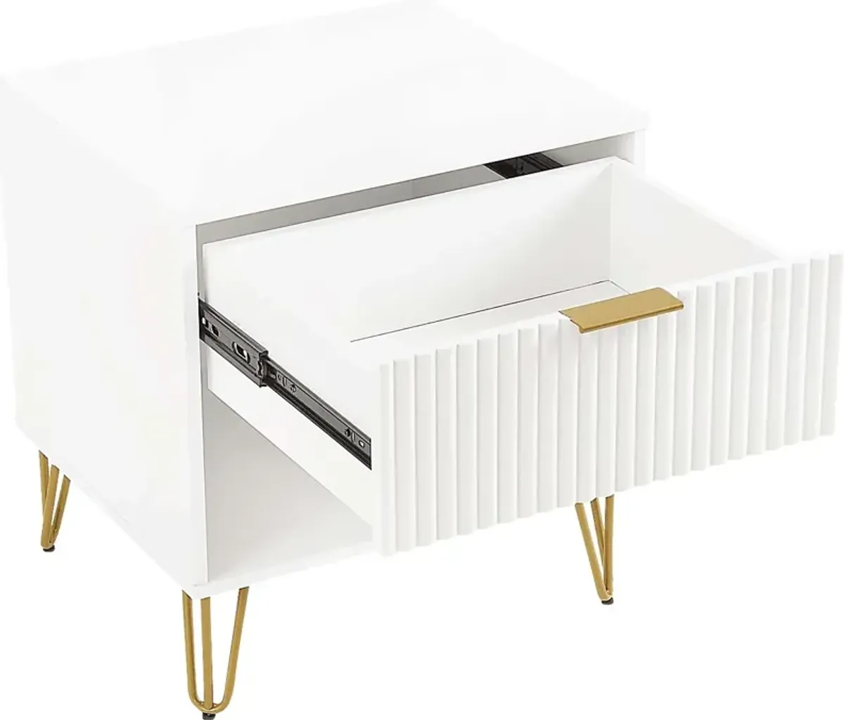 Kroc I White Nightstand