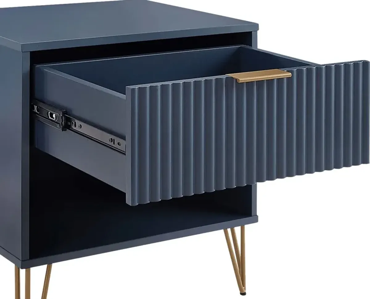 Kroc I Midnight Blue Nightstand