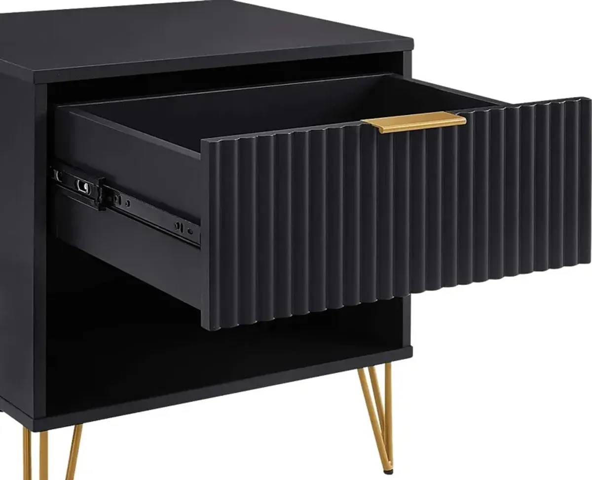 Kroc I Black Nightstand