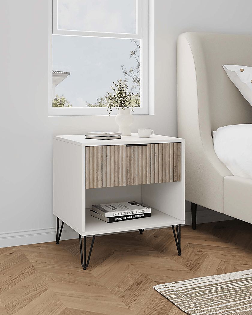 Kroc II White Nightstand