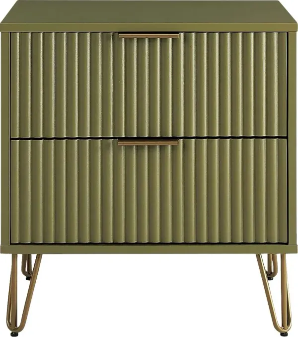 Kroc III Green Nightstand