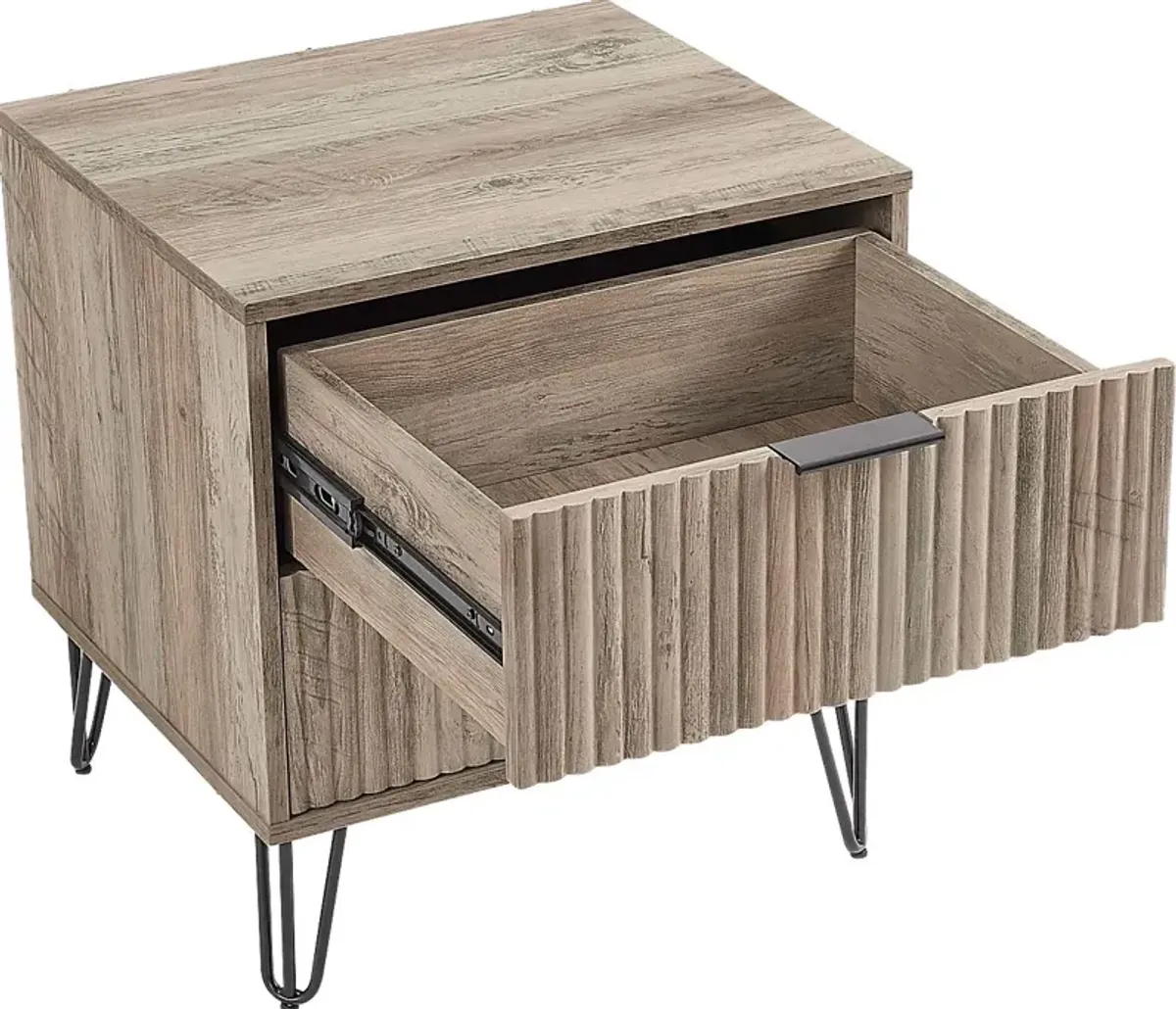 Kroc IV Gray Nightstand