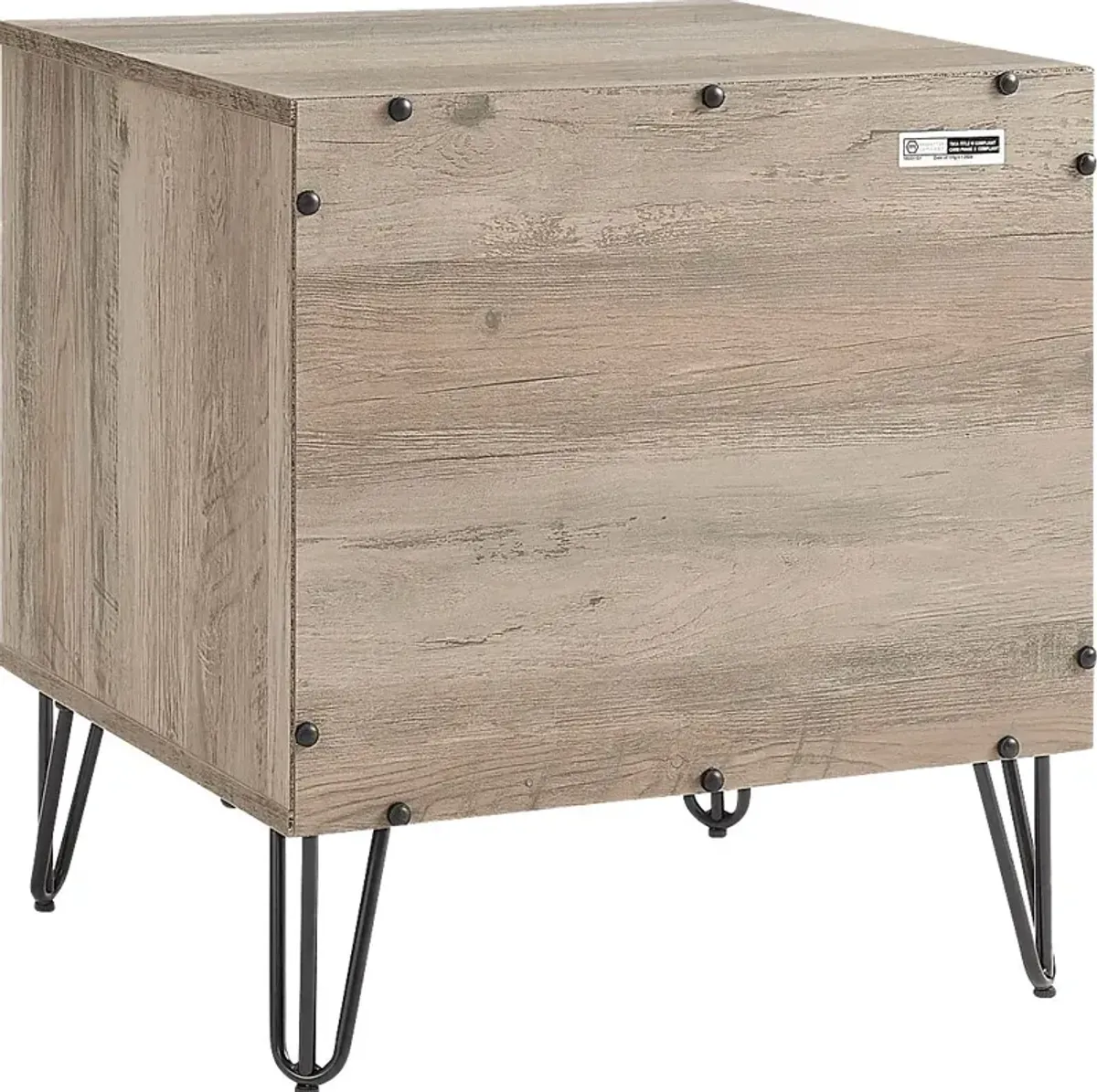 Kroc IV Gray Nightstand