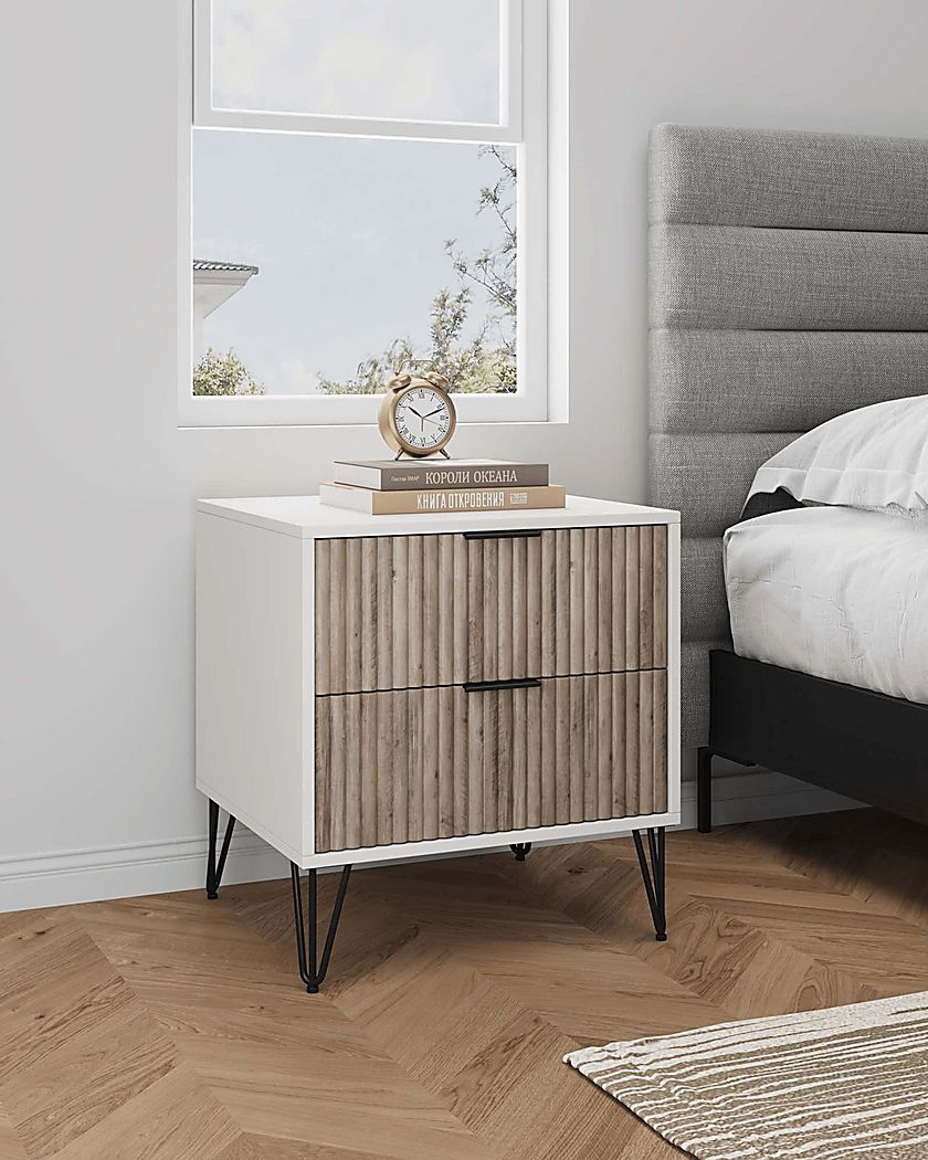 Kroc IV White Nightstand