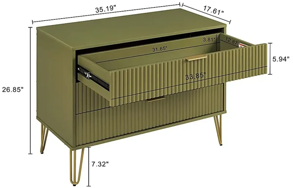 Kroc V Green Dresser