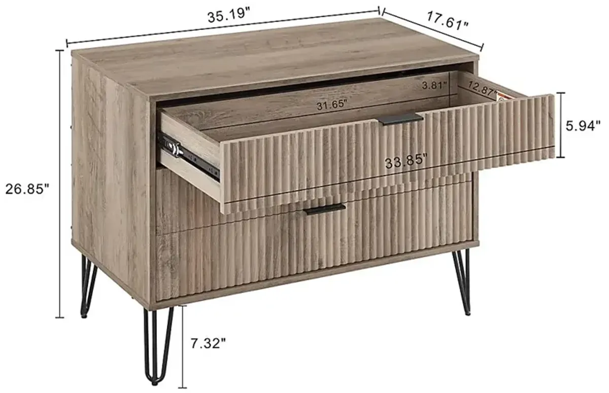 Kroc VI Gray Dresser