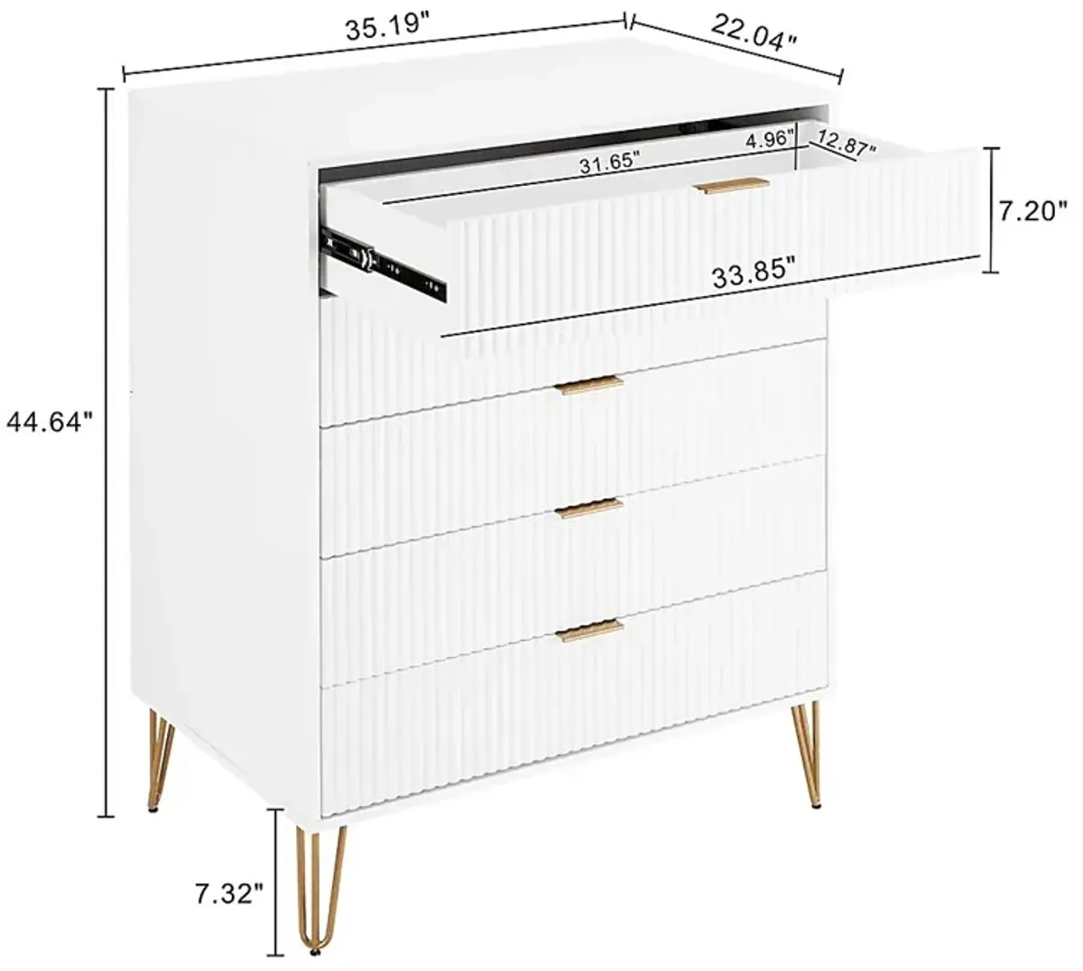 Kroc VII White Dresser