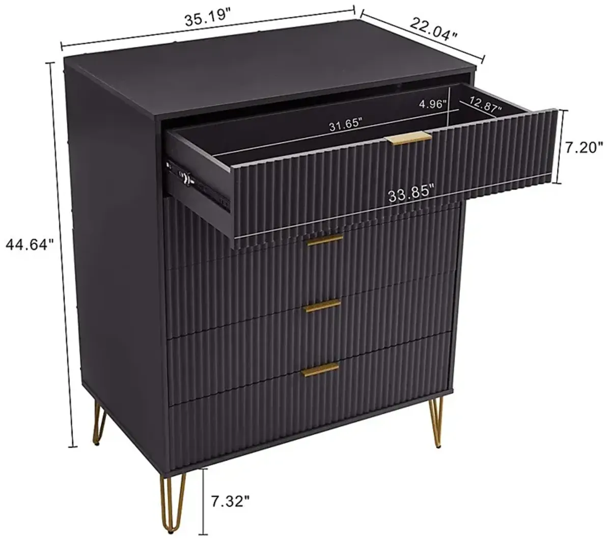 Kroc VII Black Dresser