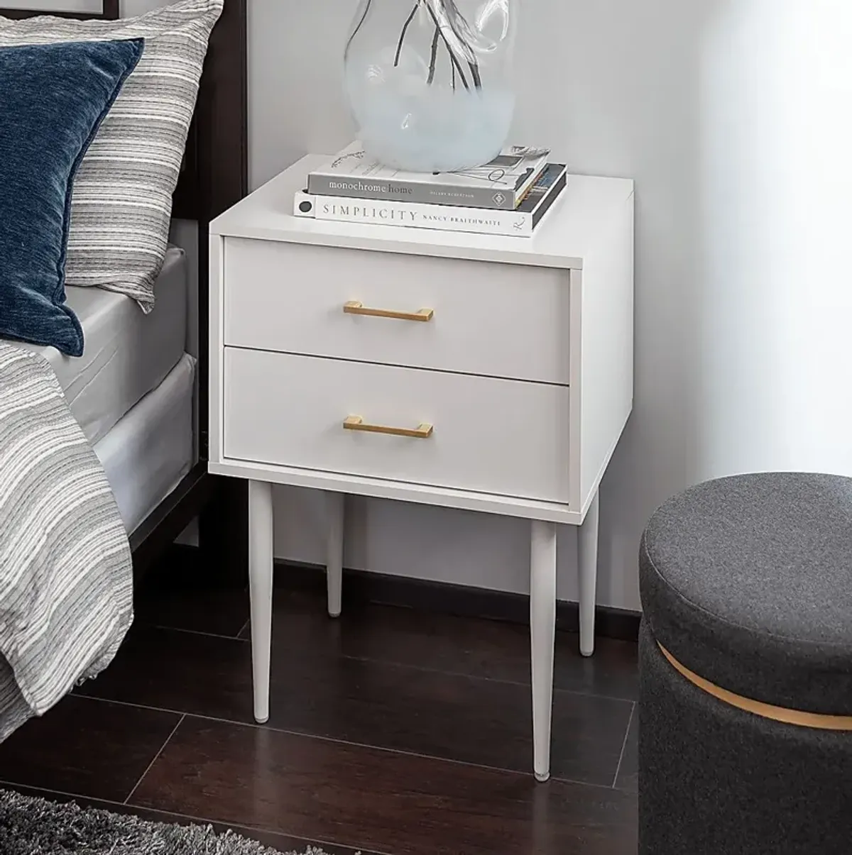 Shealy White Nightstand