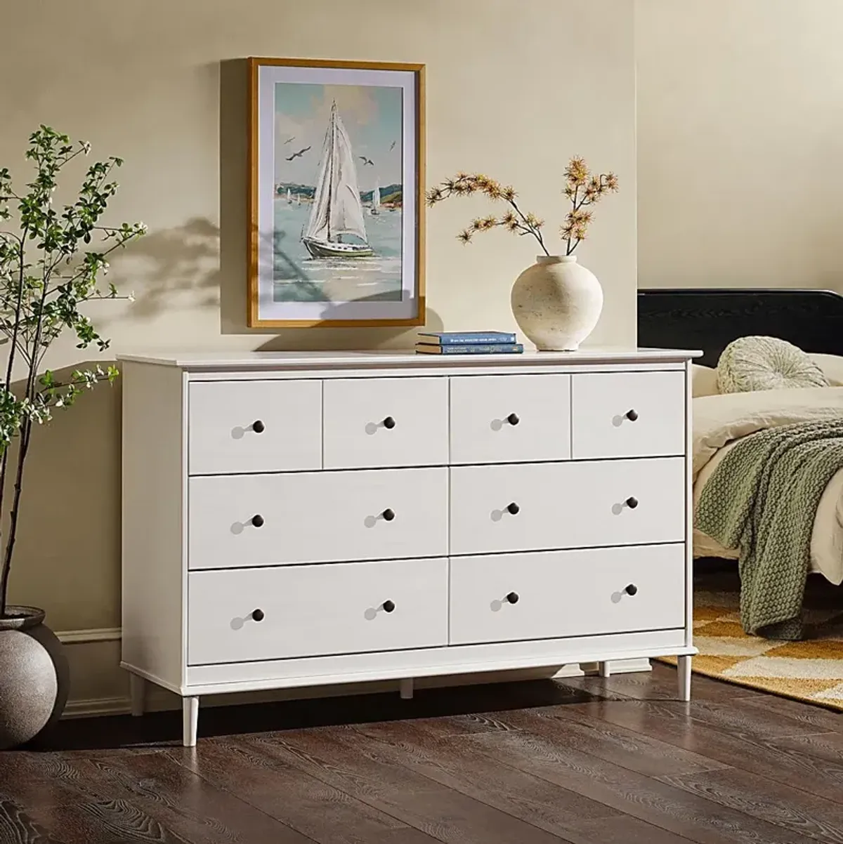 Murrell White 6 Drawer Dresser