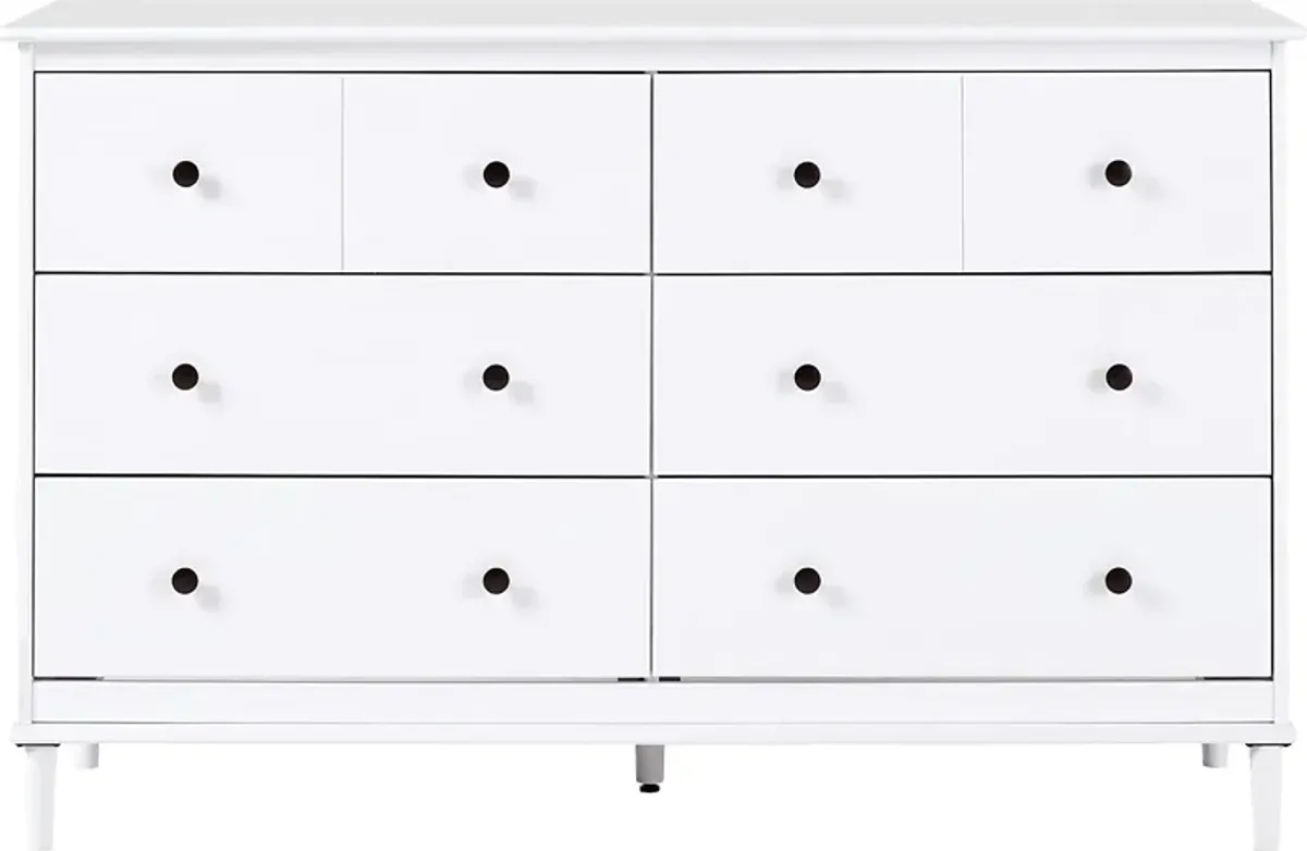 Murrell White 6 Drawer Dresser