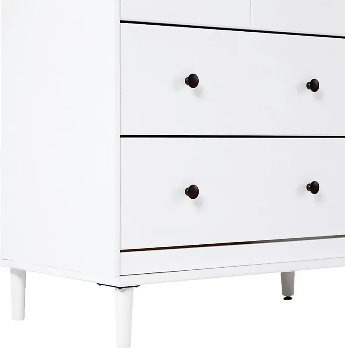 Murrell White 6 Drawer Dresser