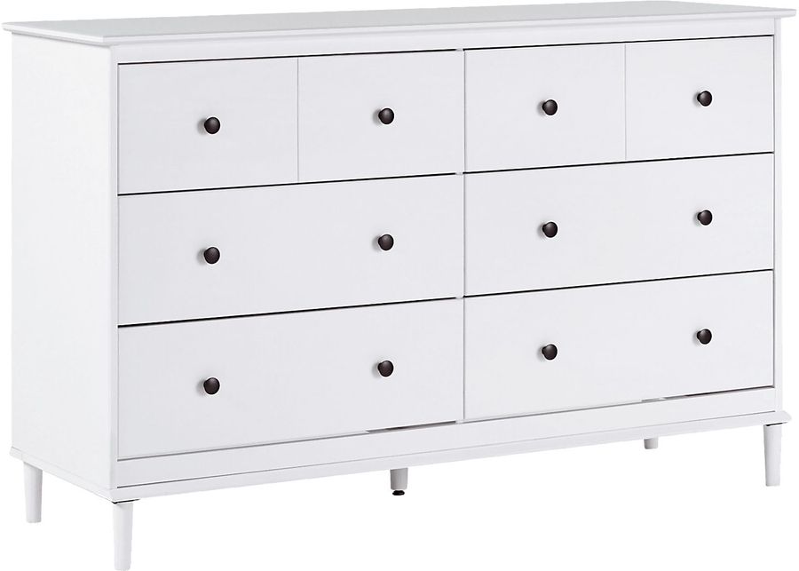 Murrell White 6 Drawer Dresser