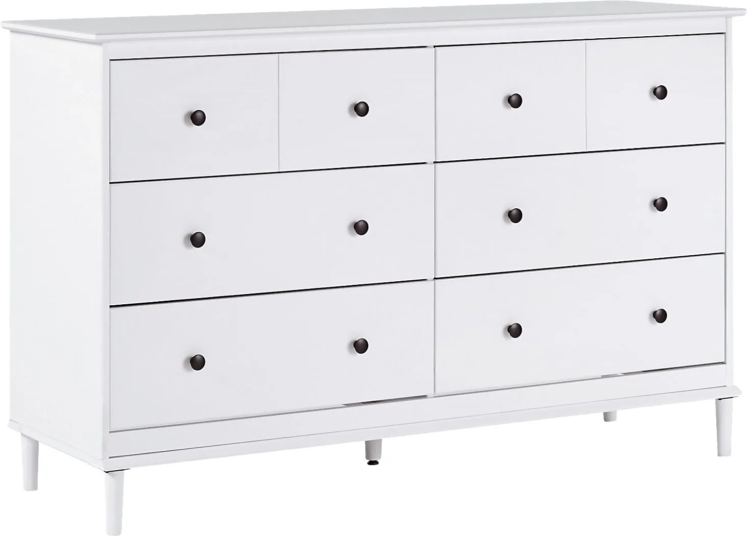 Murrell White 6 Drawer Dresser