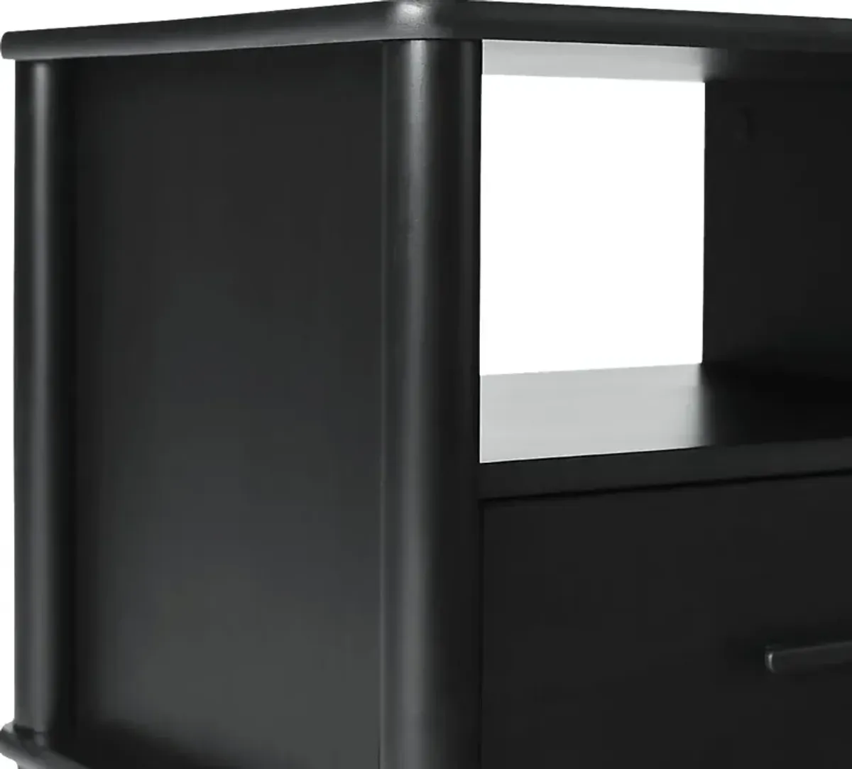 Manorhaven Black Nightstand