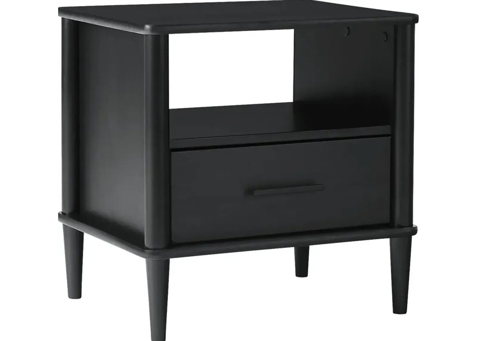 Manorhaven Black Nightstand