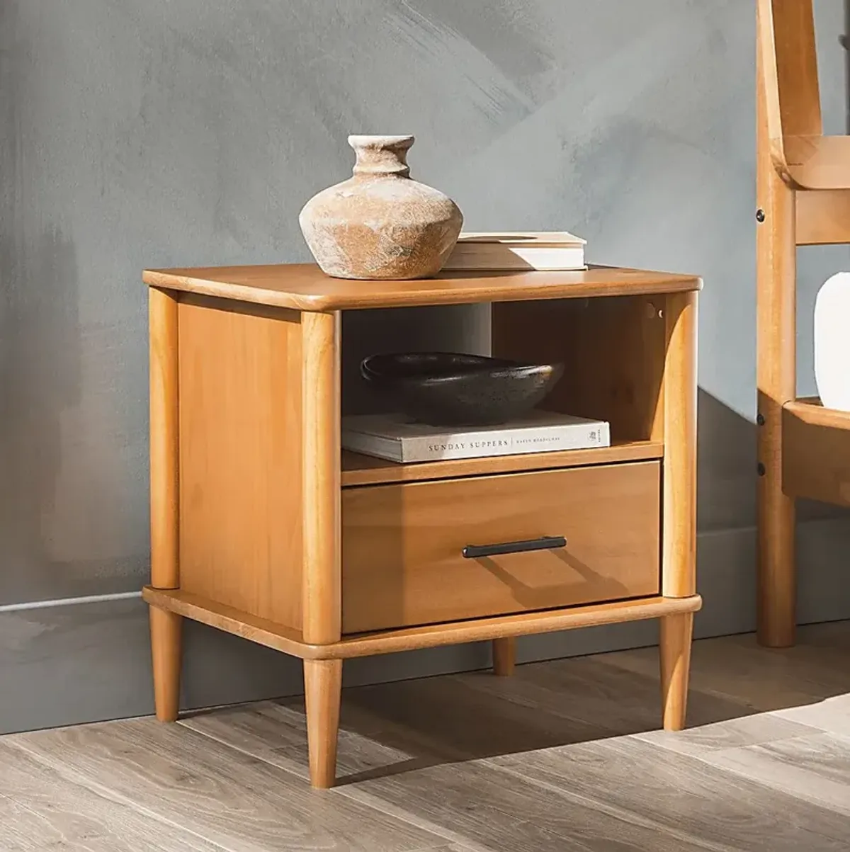 Manorhaven Caramel Nightstand
