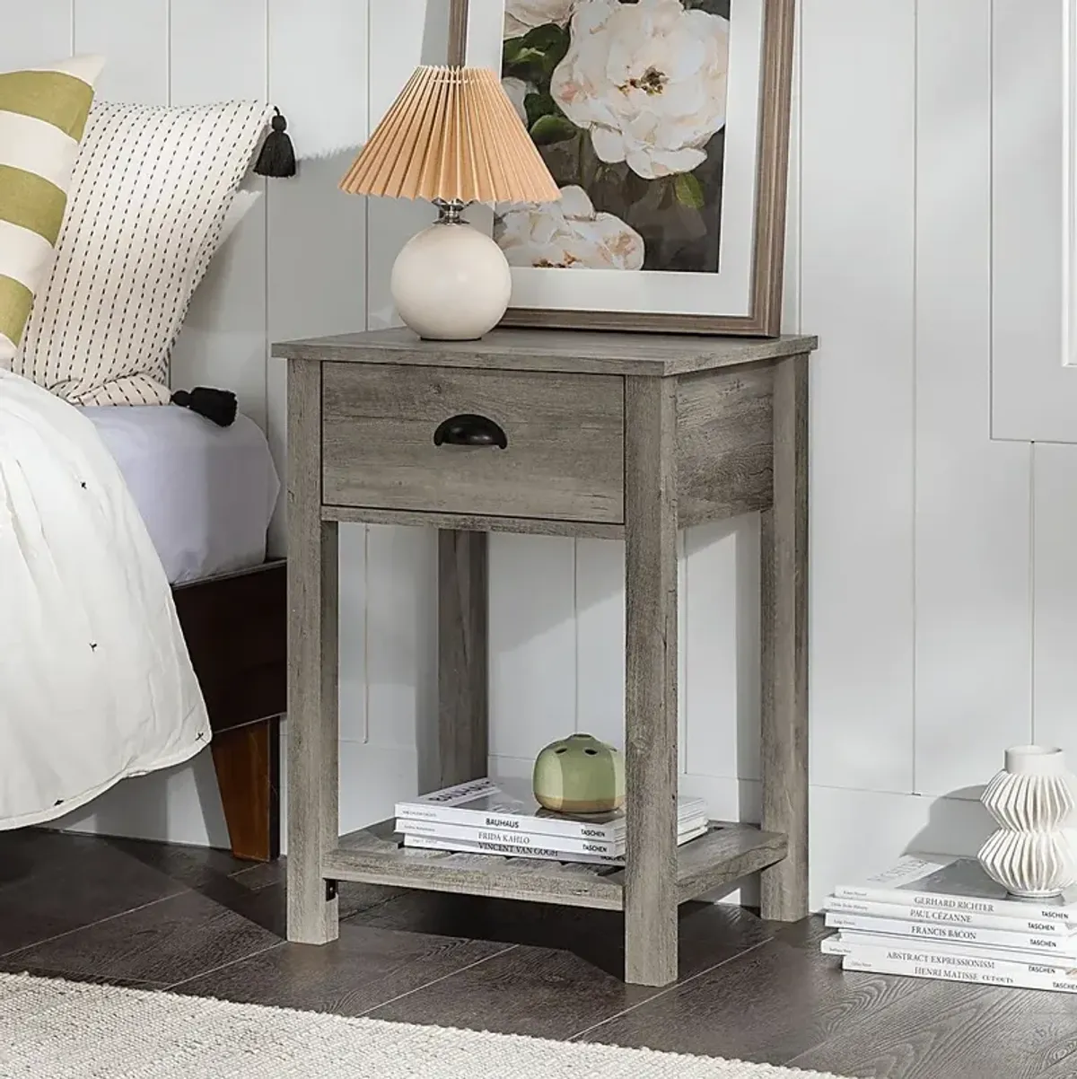 Tabbystone Gray Nightstand