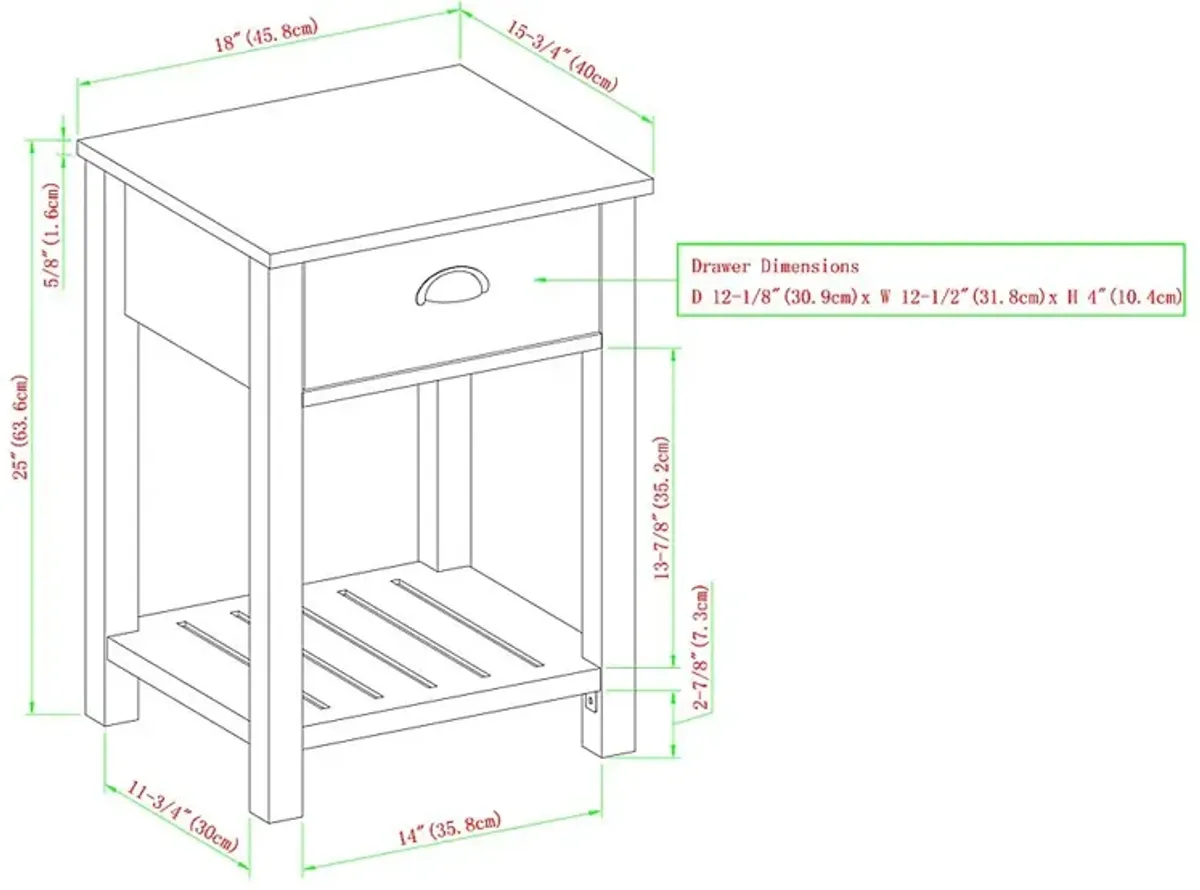 Tabbystone Gray Nightstand