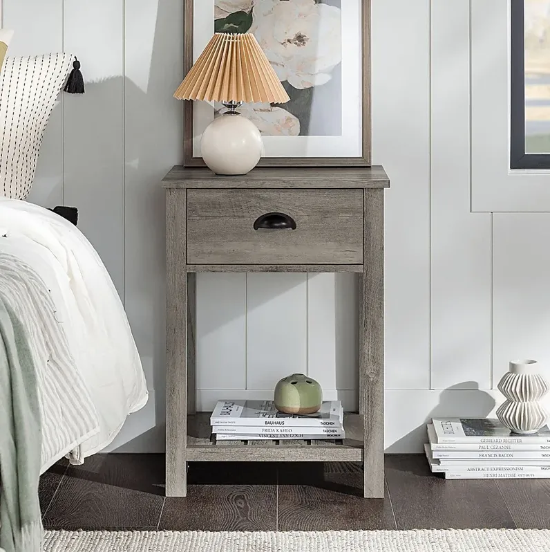 Tabbystone Gray Nightstand