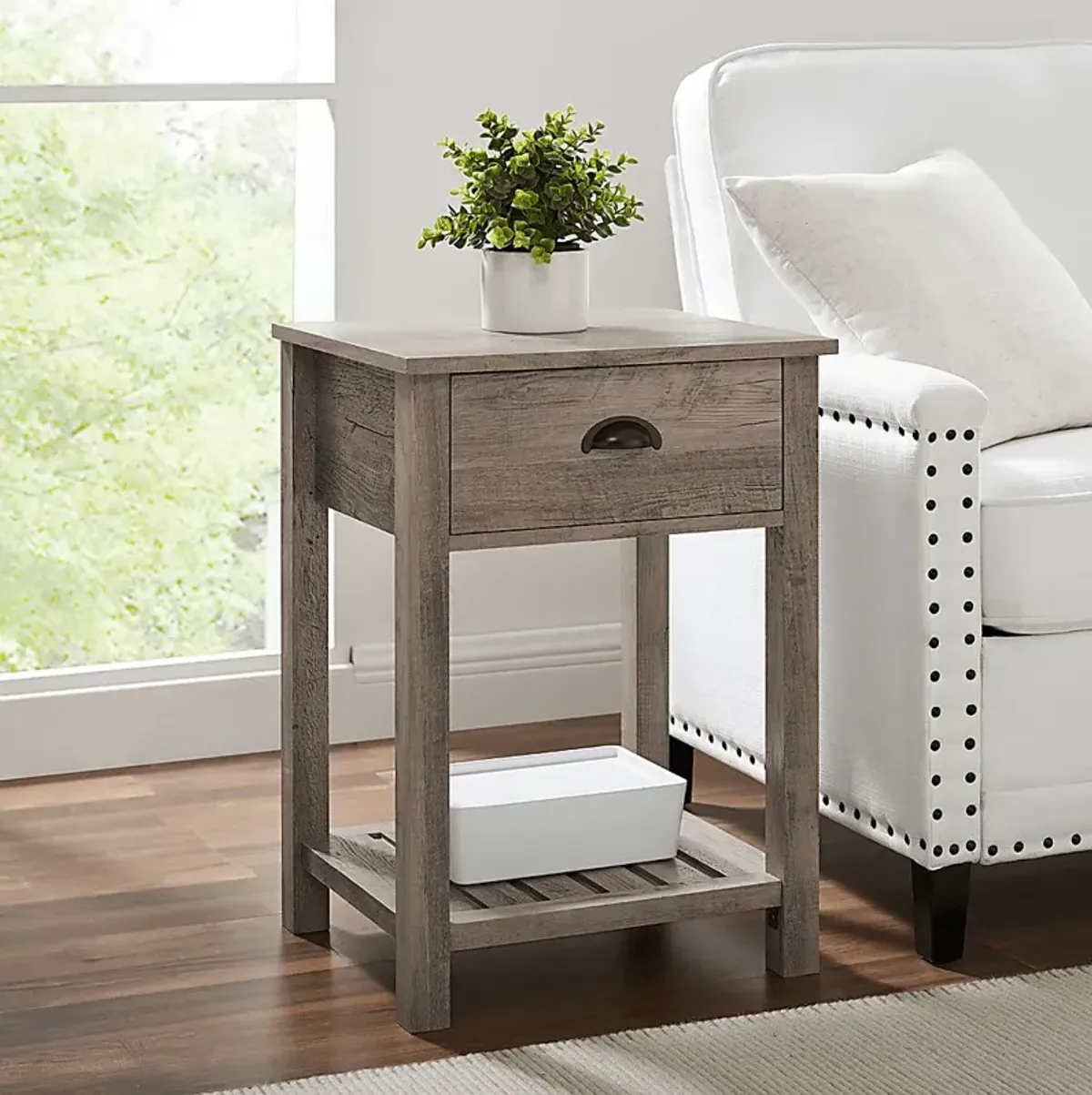 Tabbystone Gray Nightstand