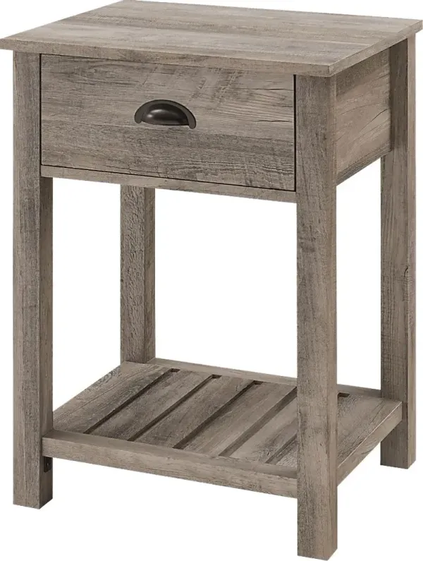 Tabbystone Gray Nightstand