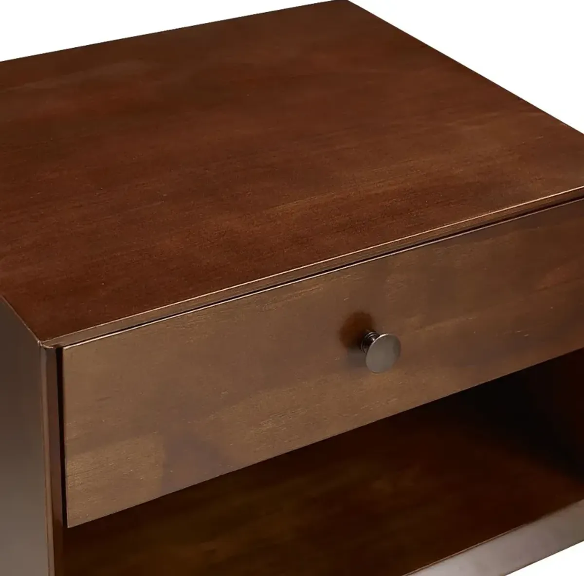 Niblic Walnut 1 Drawer Nightstand