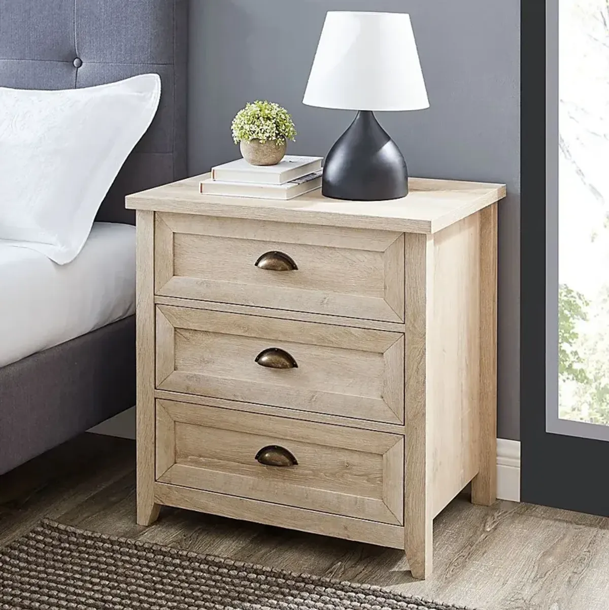 Milesford White Nightstand